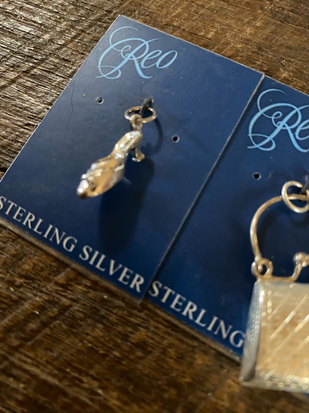 Sterling Silver Charm Set - Silver Purse, Dog & Shoe Charms - Picture 2 of 6